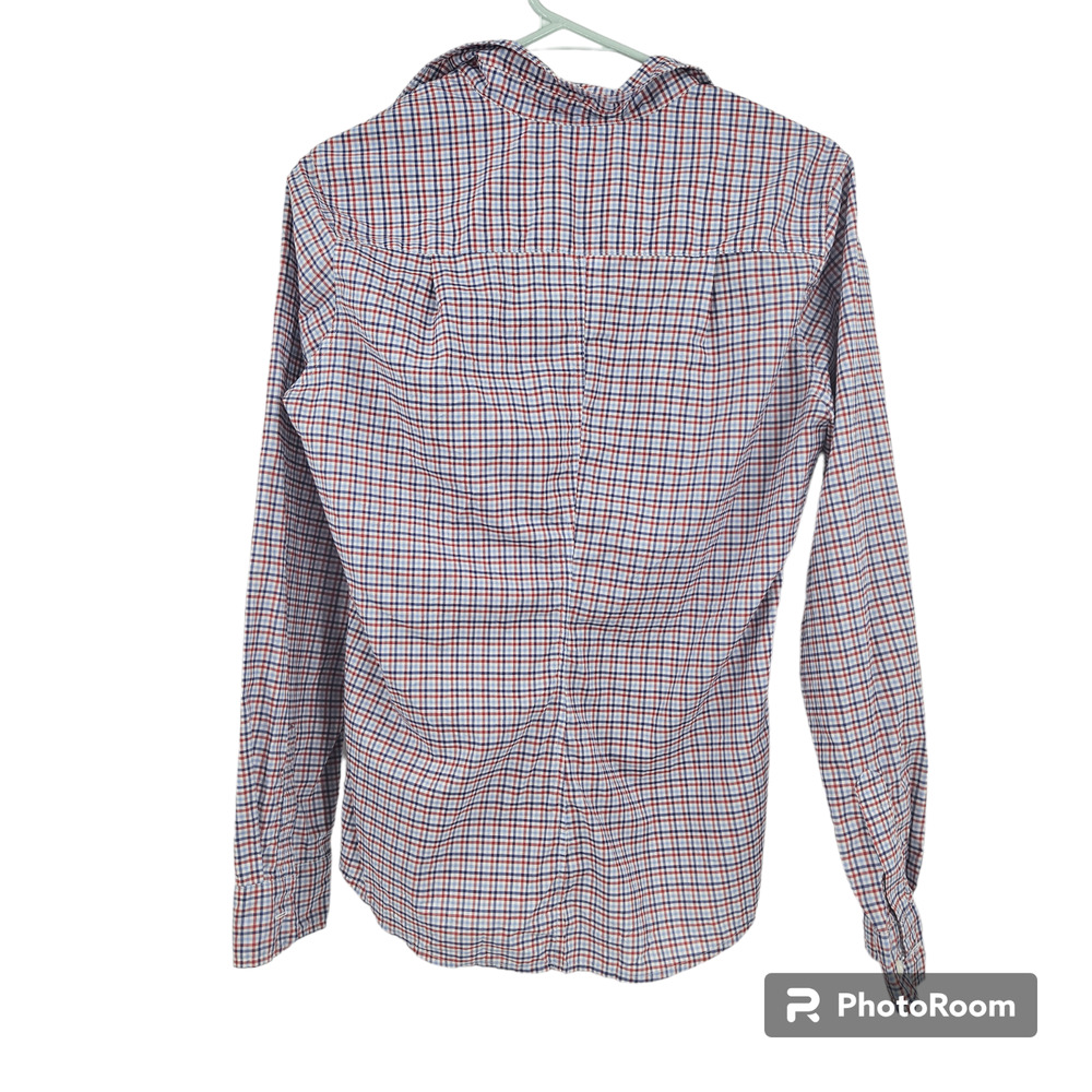Frank & Eileen Shirt Blue Red Barry Check Plaid Long Sleeve Button-Up Size M - Picture 2 of 7